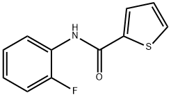 N-(2-fluorophenyl)-2-thiophenecarboxamide 化学構造式