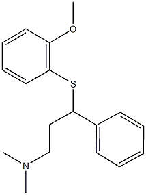 3-[(2-methoxyphenyl)sulfanyl]-N,N-dimethyl-3-phenyl-1-propanamine 结构式