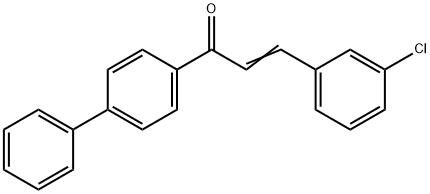 1-[1,1'-biphenyl]-4-yl-3-(3-chlorophenyl)-2-propen-1-one 化学構造式