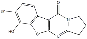 7-bromo-6-hydroxy-2,3-dihydro[1]benzothieno[2,3-d]pyrrolo[1,2-a]pyrimidin-10(1H)-one,136800-74-3,结构式