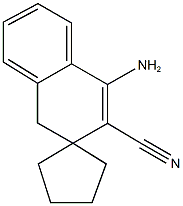 1-amino-3,4-dihydrospiro[naphthalene-3,1'-cyclopentane]-2-carbonitrile Struktur