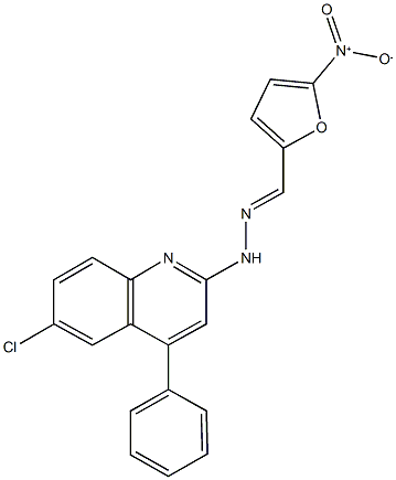 5-nitro-2-furaldehyde (6-chloro-4-phenyl-2-quinolinyl)hydrazone 结构式