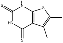 5,6-dimethyl-2-sulfanylthieno[2,3-d]pyrimidin-4-yl hydrosulfide 化学構造式
