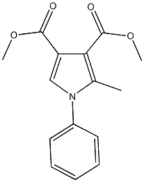dimethyl 2-methyl-1-phenyl-1H-pyrrole-3,4-dicarboxylate Structure