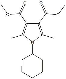 dimethyl 1-cyclohexyl-2,5-dimethyl-1H-pyrrole-3,4-dicarboxylate 化学構造式
