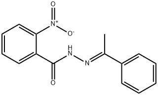 2-nitro-N'-(1-phenylethylidene)benzohydrazide Structure