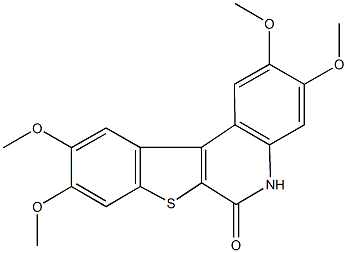 2,3,9,10-tetramethoxy[1]benzothieno[2,3-c]quinolin-6(5H)-one 结构式