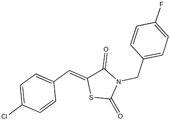 5-(4-chlorobenzylidene)-3-(4-fluorobenzyl)-1,3-thiazolidine-2,4-dione,137660-74-3,结构式