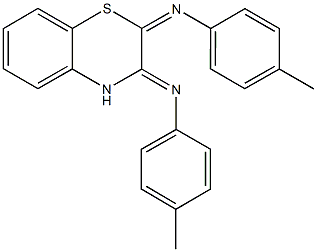 4-methyl-N-(2-[(4-methylphenyl)imino]-2H-1,4-benzothiazin-3(4H)-ylidene)aniline 结构式