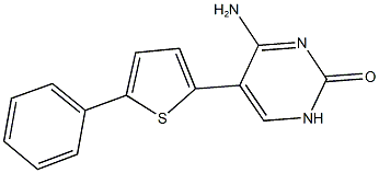 4-amino-5-(5-phenyl-2-thienyl)-2(1H)-pyrimidinone Struktur