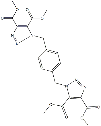 dimethyl 1-(4-{[4,5-bis(methoxycarbonyl)-1H-1,2,3-triazol-1-yl]methyl}benzyl)-1H-1,2,3-triazole-4,5-dicarboxylate,137959-26-3,结构式
