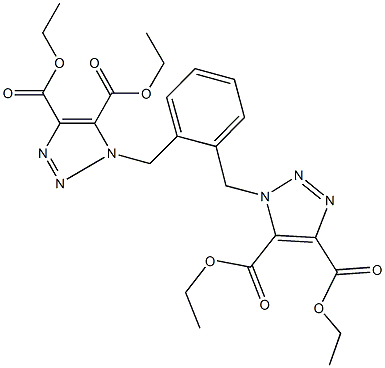 diethyl 1-(2-{[4,5-bis(ethoxycarbonyl)-1H-1,2,3-triazol-1-yl]methyl}benzyl)-1H-1,2,3-triazole-4,5-dicarboxylate,137959-27-4,结构式