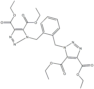 diethyl 1-(2-{[4,5-bis(ethoxycarbonyl)-1H-1,2,3-triazol-1-yl]methyl}benzyl)-1H-1,2,3-triazole-4,5-dicarboxylate Structure