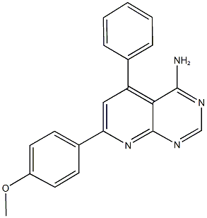 7-(4-methoxyphenyl)-5-phenylpyrido[2,3-d]pyrimidin-4-ylamine Struktur