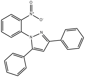 1-{2-nitrophenyl}-3,5-diphenyl-1H-pyrazole 化学構造式