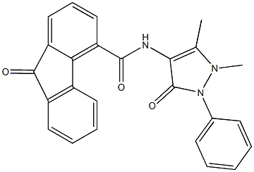 N-(1,5-dimethyl-3-oxo-2-phenyl-2,3-dihydro-1H-pyrazol-4-yl)-9-oxo-9H-fluorene-4-carboxamide Structure