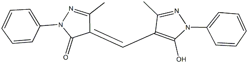 4-[(5-hydroxy-3-methyl-1-phenyl-1H-pyrazol-4-yl)methylene]-5-methyl-2-phenyl-2,4-dihydro-3H-pyrazol-3-one Structure