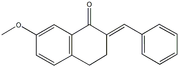 2-benzylidene-7-methoxy-3,4-dihydro-1(2H)-naphthalenone Struktur