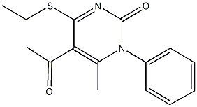 5-acetyl-4-(ethylsulfanyl)-6-methyl-1-phenyl-2(1H)-pyrimidinone Structure