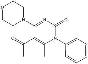 5-acetyl-6-methyl-4-(4-morpholinyl)-1-phenyl-2(1H)-pyrimidinone|