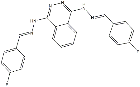 4-fluorobenzaldehyde {4-[2-(4-fluorobenzylidene)hydrazino]-1-phthalazinyl}hydrazone 结构式