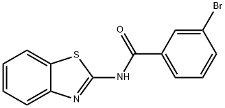 N-1,3-benzothiazol-2-yl-3-bromobenzamide 化学構造式