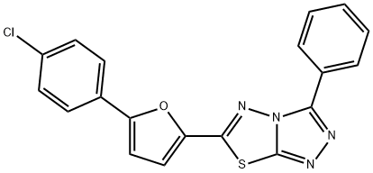 6-[5-(4-chlorophenyl)-2-furyl]-3-phenyl[1,2,4]triazolo[3,4-b][1,3,4]thiadiazole Structure