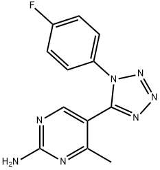 5-[1-(4-fluorophenyl)-1H-tetraazol-5-yl]-4-methyl-2-pyrimidinylamine|