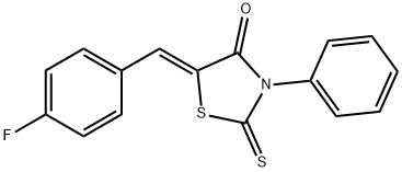 5-(4-fluorobenzylidene)-3-phenyl-2-thioxo-1,3-thiazolidin-4-one Struktur
