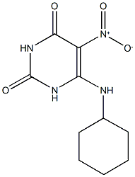 6-(cyclohexylamino)-5-nitro-2,4(1H,3H)-pyrimidinedione Struktur