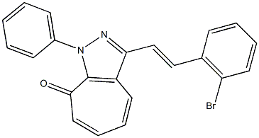 3-[2-(2-bromophenyl)vinyl]-1-phenylcyclohepta[c]pyrazol-8(1H)-one,1400475-33-3,结构式