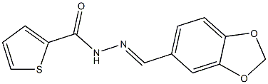 N'-(1,3-benzodioxol-5-ylmethylene)-2-thiophenecarbohydrazide Struktur