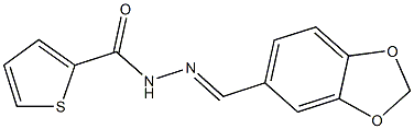 N'-(1,3-benzodioxol-5-ylmethylene)-2-thiophenecarbohydrazide Structure