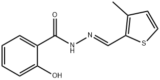 2-hydroxy-N'-[(3-methyl-2-thienyl)methylene]benzohydrazide Structure