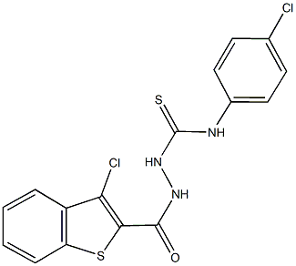 2-[(3-chloro-1-benzothien-2-yl)carbonyl]-N-(4-chlorophenyl)hydrazinecarbothioamide|