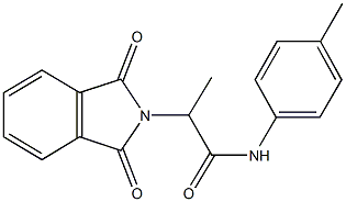 2-(1,3-dioxo-1,3-dihydro-2H-isoindol-2-yl)-N-(4-methylphenyl)propanamide Struktur