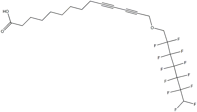 14-[(2,2,3,3,4,4,5,5,6,6,7,7-dodecafluoroheptyl)oxy]-10,12-tetradecadiynoic acid Structure