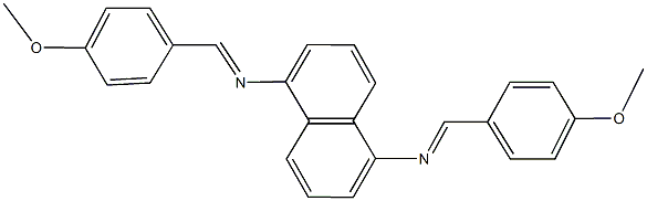 N-(4-methoxybenzylidene)-N-{5-[(4-methoxybenzylidene)amino]-1-naphthyl}amine 化学構造式