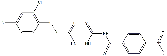 N-({2-[(2,4-dichlorophenoxy)acetyl]hydrazino}carbothioyl)-4-nitrobenzamide Structure