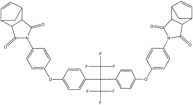 4-(4-{4-[1-{4-[4-(3,5-dioxo-4-azatricyclo[5.2.1.0~2,6~]dec-8-en-4-yl)phenoxy]phenyl}-2,2,2-trifluoro-1-(trifluoromethyl)ethyl]phenoxy}phenyl)-4-azatricyclo[5.2.1.0~2,6~]dec-8-ene-3,5-dione,141187-05-5,结构式
