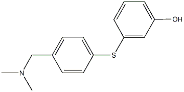 3-({4-[(dimethylamino)methyl]phenyl}sulfanyl)phenol 化学構造式