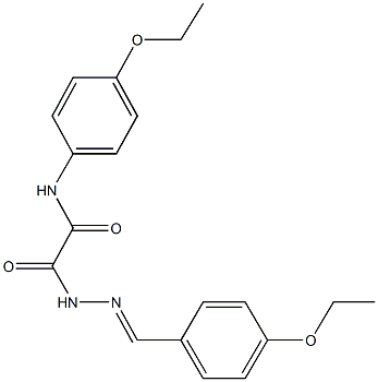 2-[2-(4-ethoxybenzylidene)hydrazino]-N-(4-ethoxyphenyl)-2-oxoacetamide Struktur