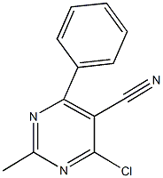 4-chloro-2-methyl-6-phenyl-5-pyrimidinecarbonitrile,142076-88-8,结构式