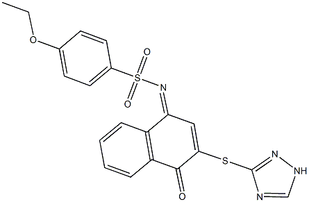 4-ethoxy-N-(4-oxo-3-(1H-1,2,4-triazol-3-ylsulfanyl)-1(4H)-naphthalenylidene)benzenesulfonamide Structure