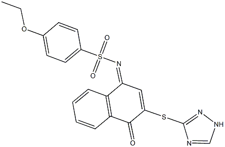 1421368-39-9 4-ethoxy-N-(4-oxo-3-(1H-1,2,4-triazol-3-ylsulfanyl)-1(4H)-naphthalenylidene)benzenesulfonamide