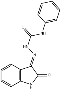 1H-indole-2,3-dione 3-(N-phenylsemicarbazone) 化学構造式