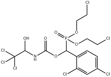 bis(2-chloroethyl) (2,4-dichlorophenyl)({[(2,2,2-trichloro-1-hydroxyethyl)amino]carbonyl}oxy)methylphosphonate Structure