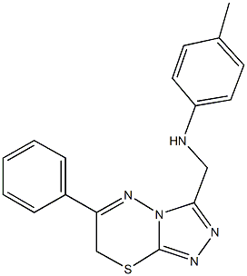 N-(4-methylphenyl)-N-[(6-phenyl-7H-[1,2,4]triazolo[3,4-b][1,3,4]thiadiazin-3-yl)methyl]amine Structure