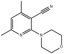 4,6-dimethyl-2-(4-morpholinyl)nicotinonitrile 结构式
