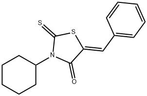 5-benzylidene-3-cyclohexyl-2-thioxo-1,3-thiazolidin-4-one Struktur